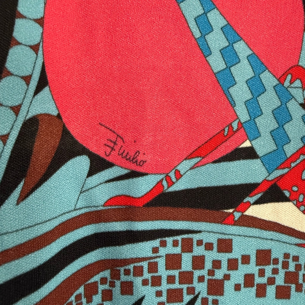 Emilio Pucci Pink & Blue Grasshopper Mini Dress - Picture 8 of 12